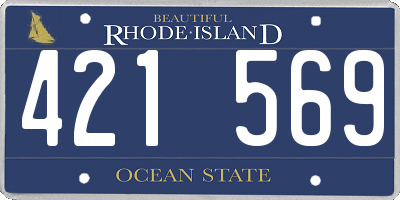 RI license plate 421569