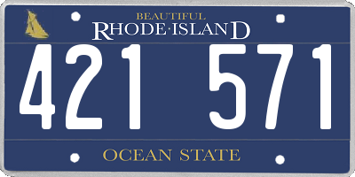 RI license plate 421571