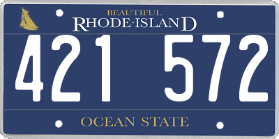 RI license plate 421572