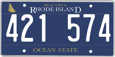 RI license plate 421574