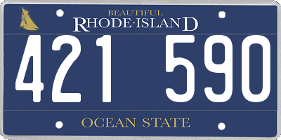RI license plate 421590