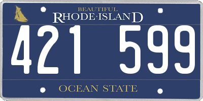 RI license plate 421599