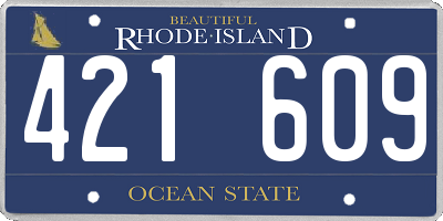 RI license plate 421609