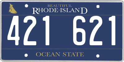 RI license plate 421621