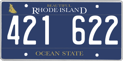 RI license plate 421622