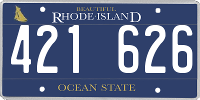 RI license plate 421626