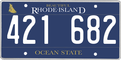 RI license plate 421682