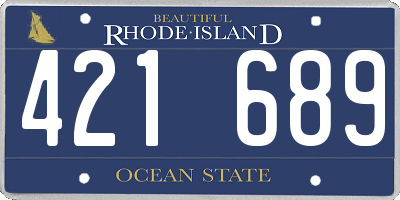 RI license plate 421689
