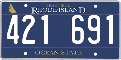 RI license plate 421691