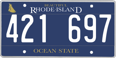 RI license plate 421697