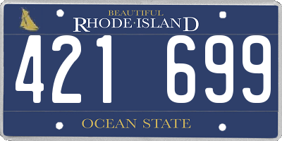 RI license plate 421699