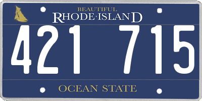 RI license plate 421715