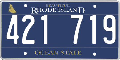 RI license plate 421719
