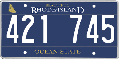 RI license plate 421745