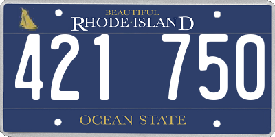 RI license plate 421750
