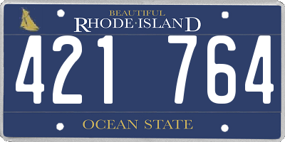 RI license plate 421764