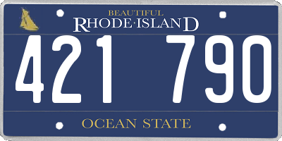 RI license plate 421790