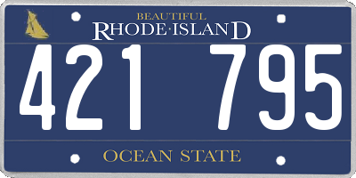 RI license plate 421795