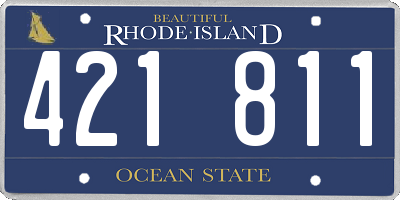 RI license plate 421811