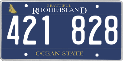 RI license plate 421828