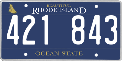 RI license plate 421843