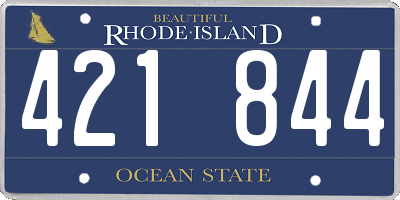 RI license plate 421844