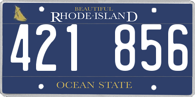 RI license plate 421856