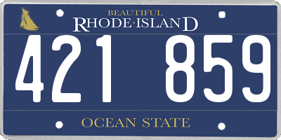 RI license plate 421859