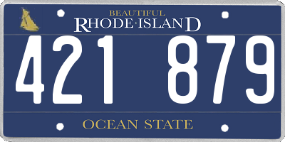 RI license plate 421879
