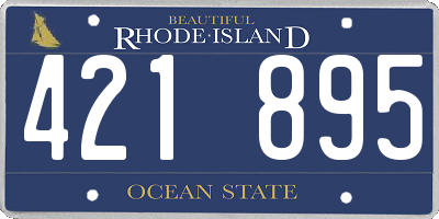 RI license plate 421895