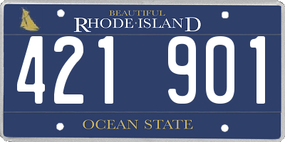 RI license plate 421901