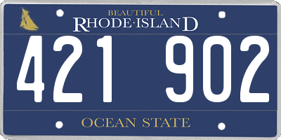 RI license plate 421902