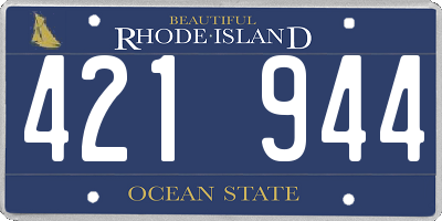 RI license plate 421944