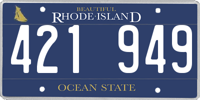 RI license plate 421949