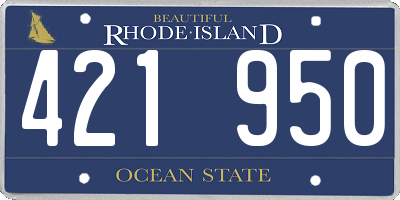 RI license plate 421950