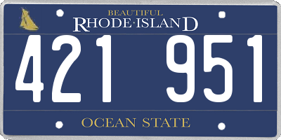 RI license plate 421951