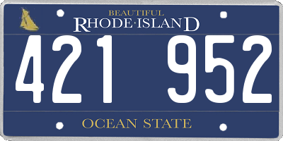RI license plate 421952