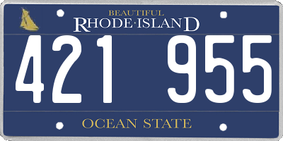 RI license plate 421955