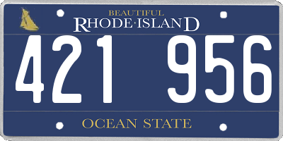 RI license plate 421956