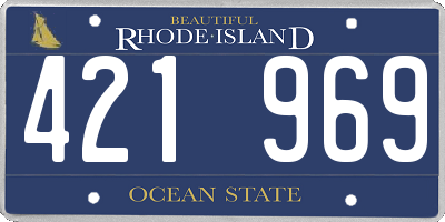 RI license plate 421969