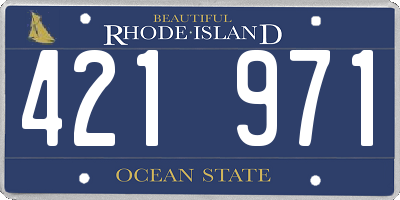 RI license plate 421971