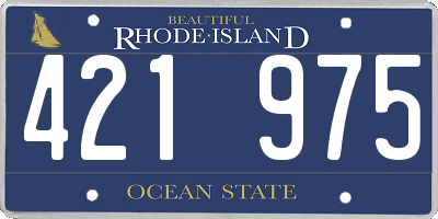 RI license plate 421975