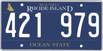 RI license plate 421979