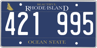 RI license plate 421995