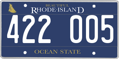 RI license plate 422005