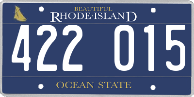 RI license plate 422015