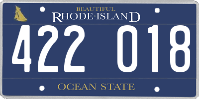 RI license plate 422018