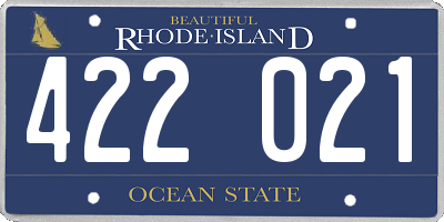 RI license plate 422021