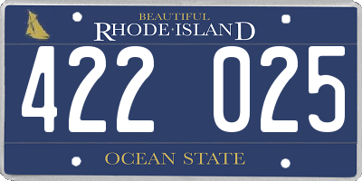 RI license plate 422025