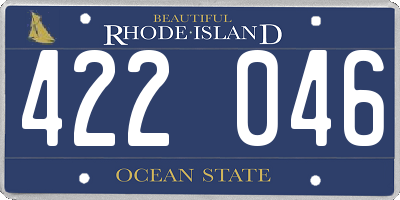 RI license plate 422046